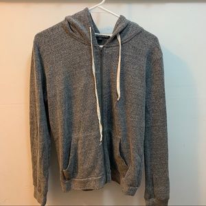 Brandy Melville grey hooded zip up